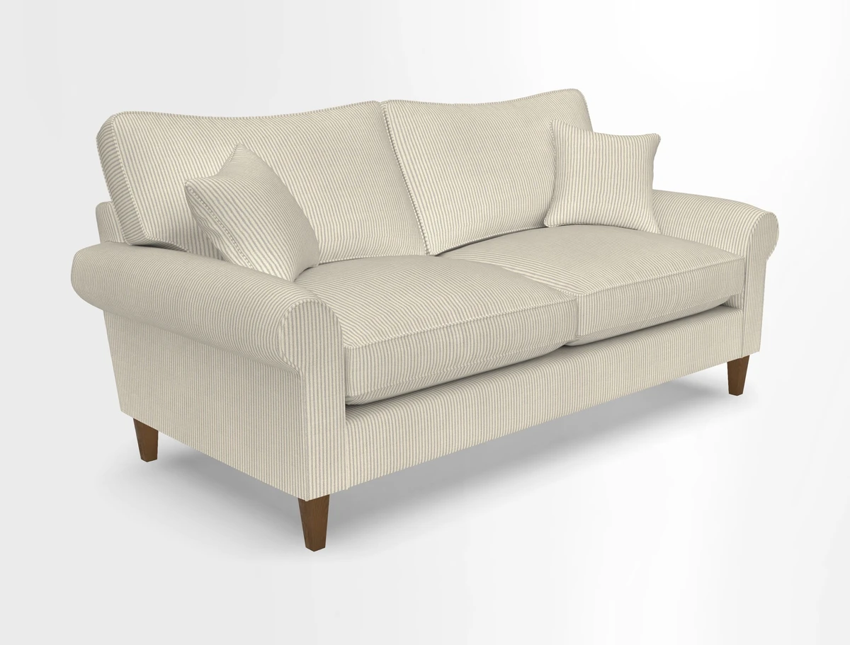 Waverley 3 Seater Sofa in Cloth 18 Bengal Stripe Indigo