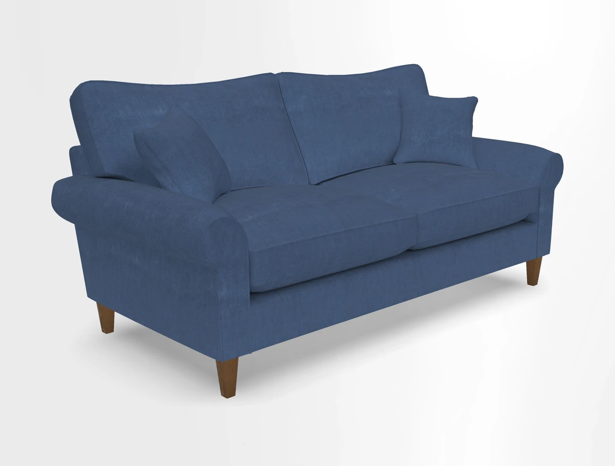 Waverley 3 Seater Sofa in Cloth 18 Bengal Stripe Indigo