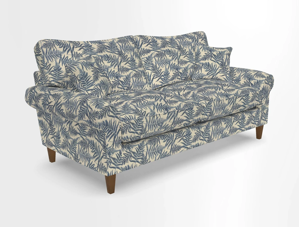 Waverley 3 Seater Sofa in Cloth 18 Bengal Stripe Indigo