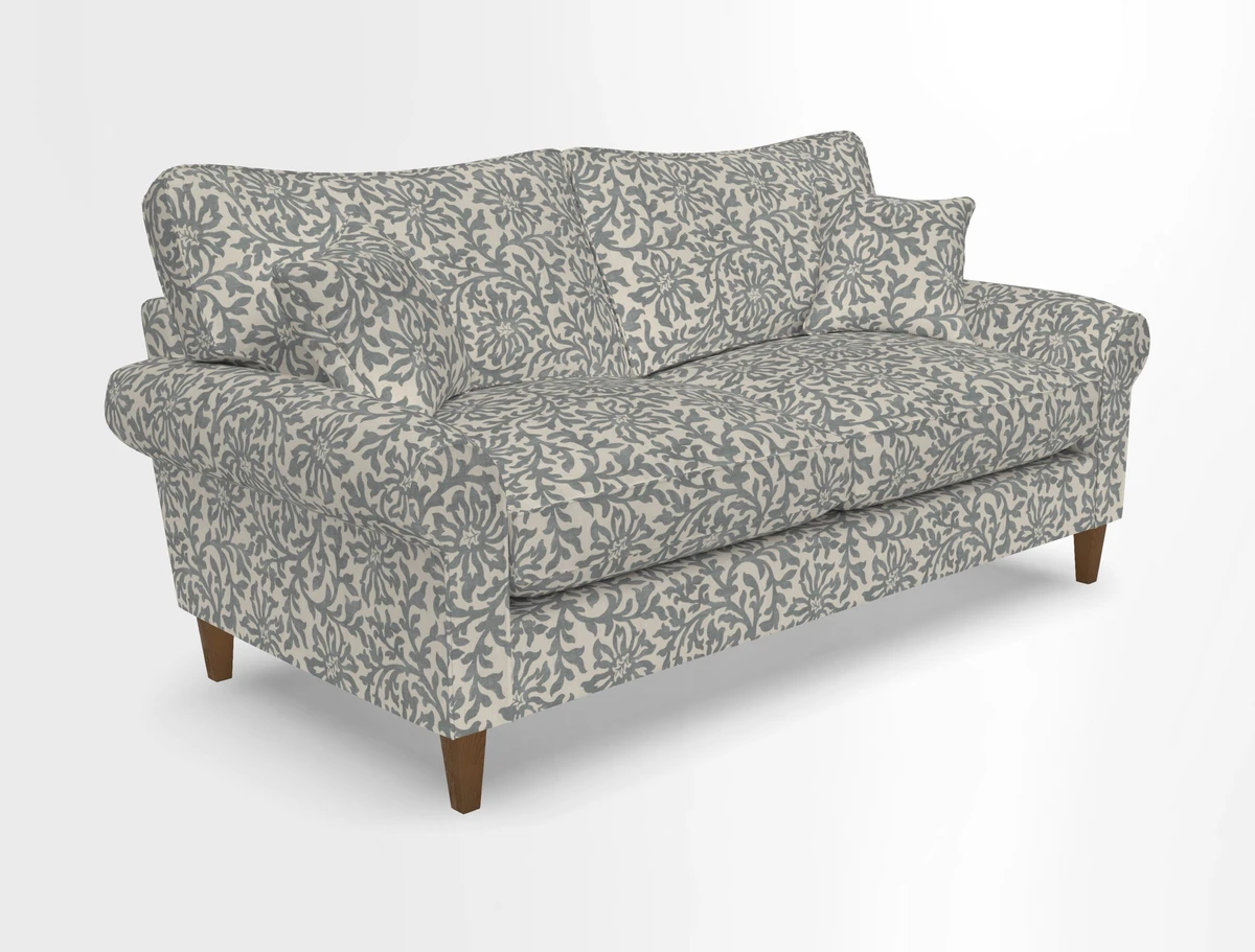 Waverley 3 Seater Sofa in Cloth 18 Bengal Stripe Indigo