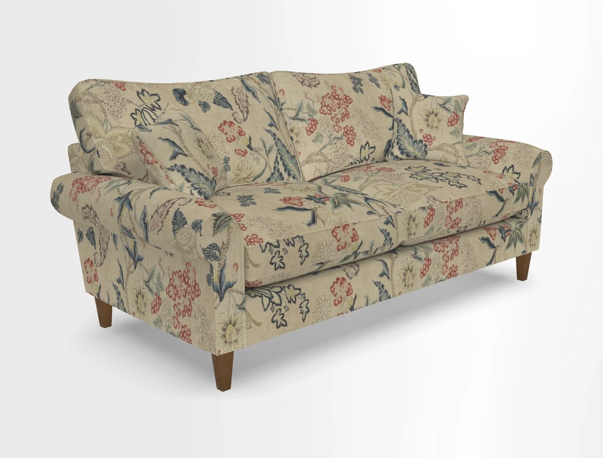 Waverley 3 Seater Sofa in Cloth 18 Bengal Stripe Indigo