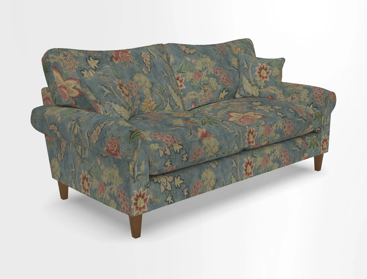 Waverley 3 Seater Sofa in Cloth 18 Bengal Stripe Indigo