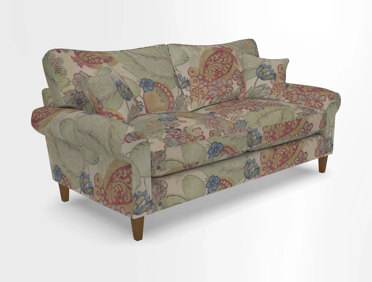 Waverley 3 Seater Sofa in Cloth 18 Bengal Stripe Indigo