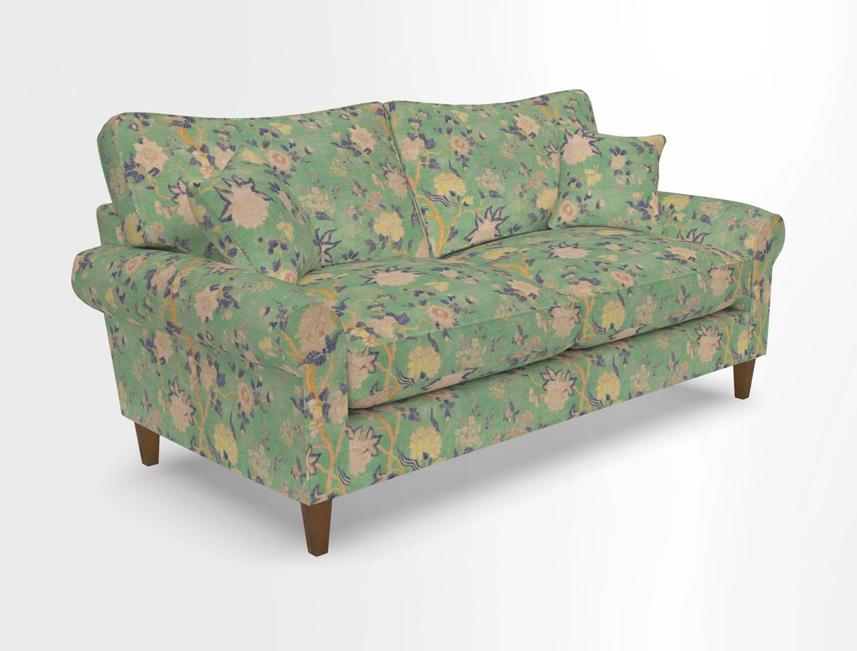 Waverley 3 Seater Sofa in Cloth 18 Bengal Stripe Indigo