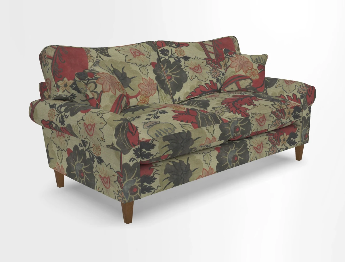 Waverley 3 Seater Sofa in Cloth 18 Bengal Stripe Indigo