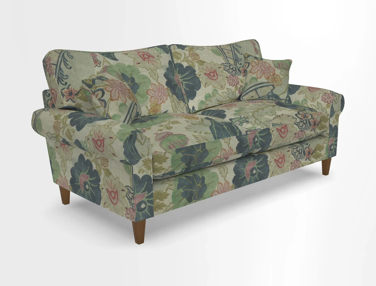 Waverley 3 Seater Sofa in Cloth 18 Bengal Stripe Indigo