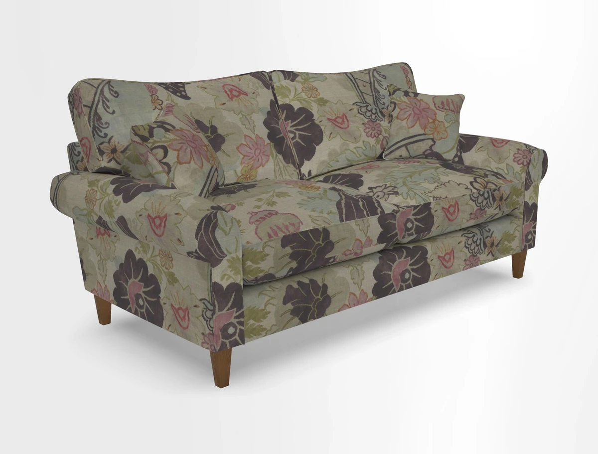 Waverley 3 Seater Sofa in Cloth 18 Bengal Stripe Indigo