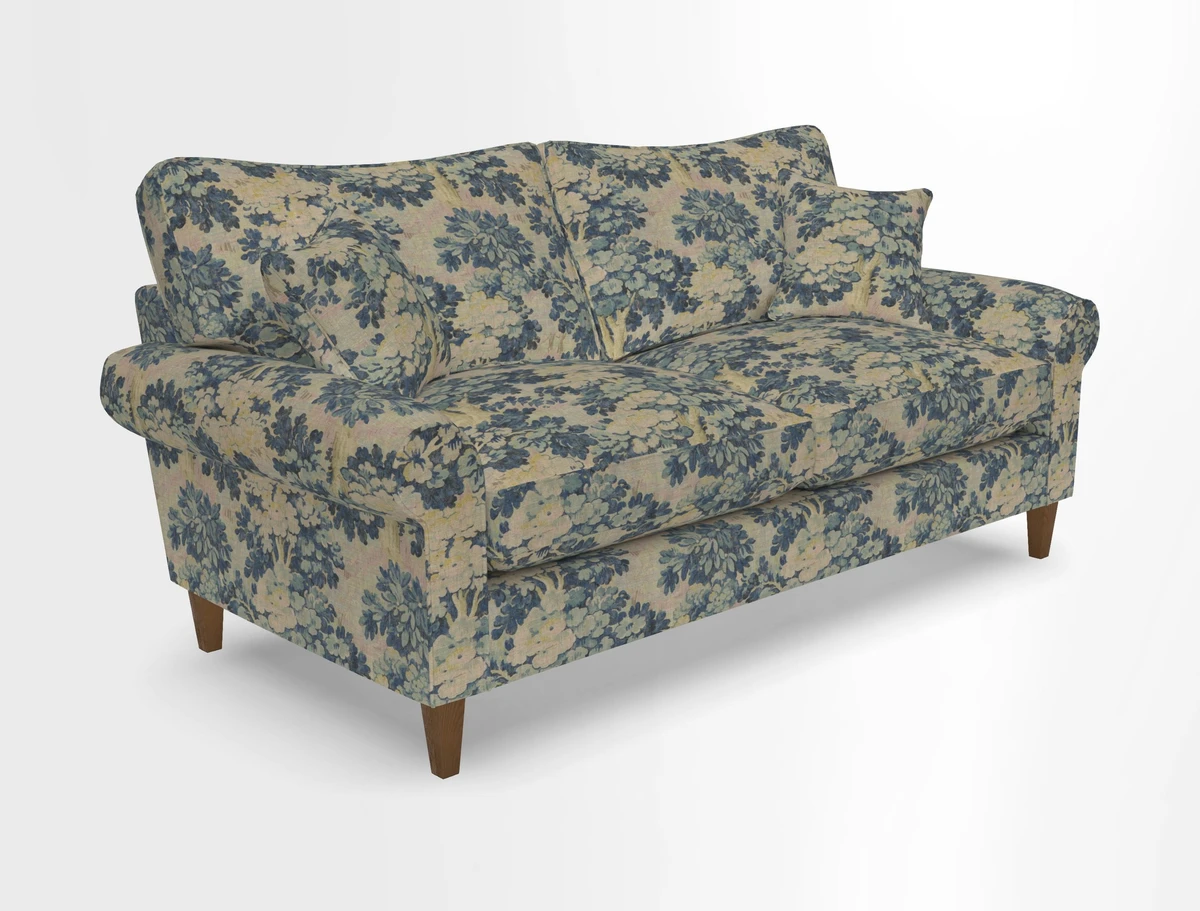 Waverley 3 Seater Sofa in Cloth 18 Bengal Stripe Indigo