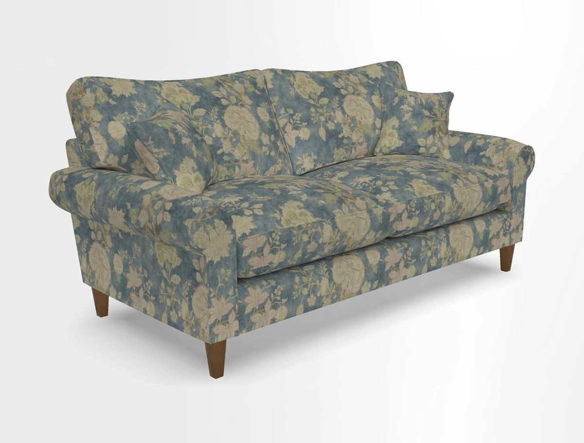 Waverley 3 Seater Sofa in Cloth 18 Bengal Stripe Indigo