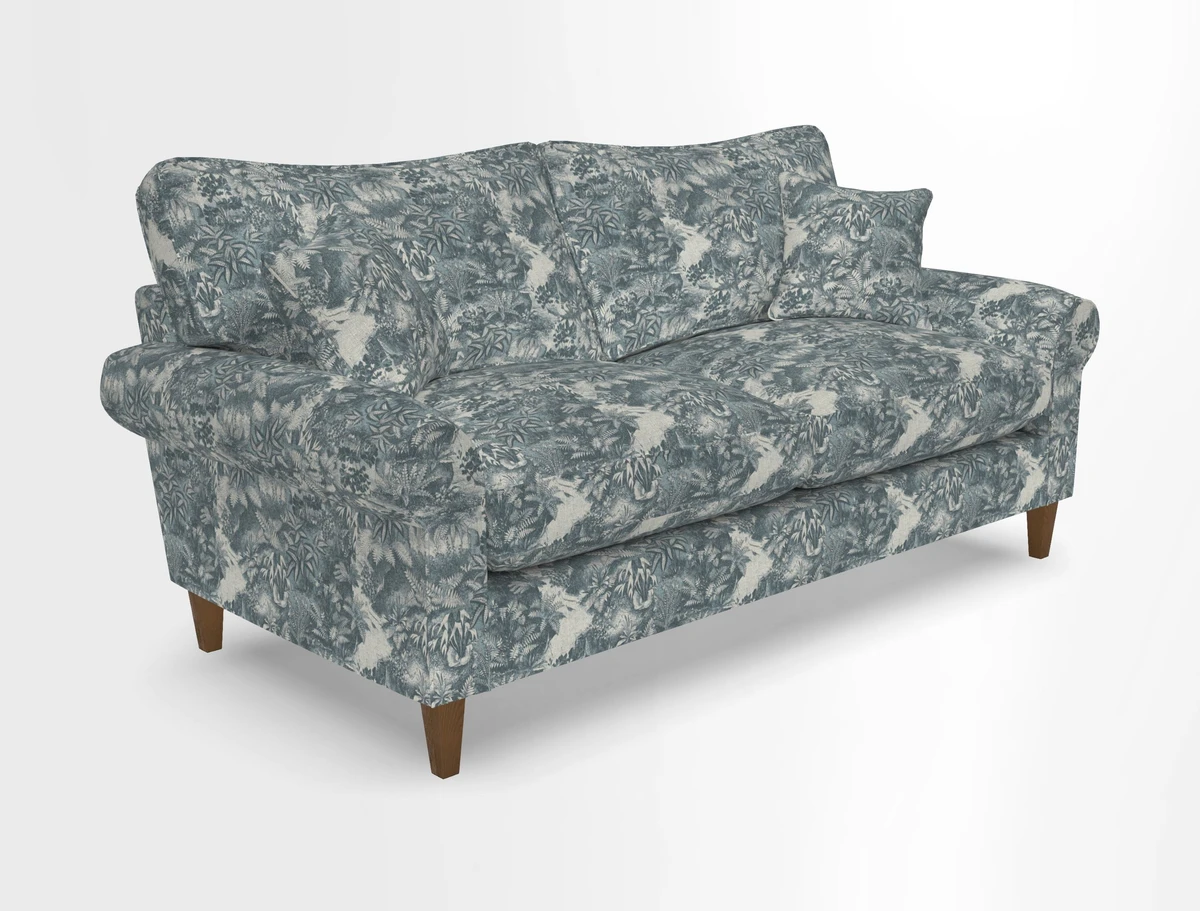 Waverley 3 Seater Sofa in Cloth 18 Bengal Stripe Indigo