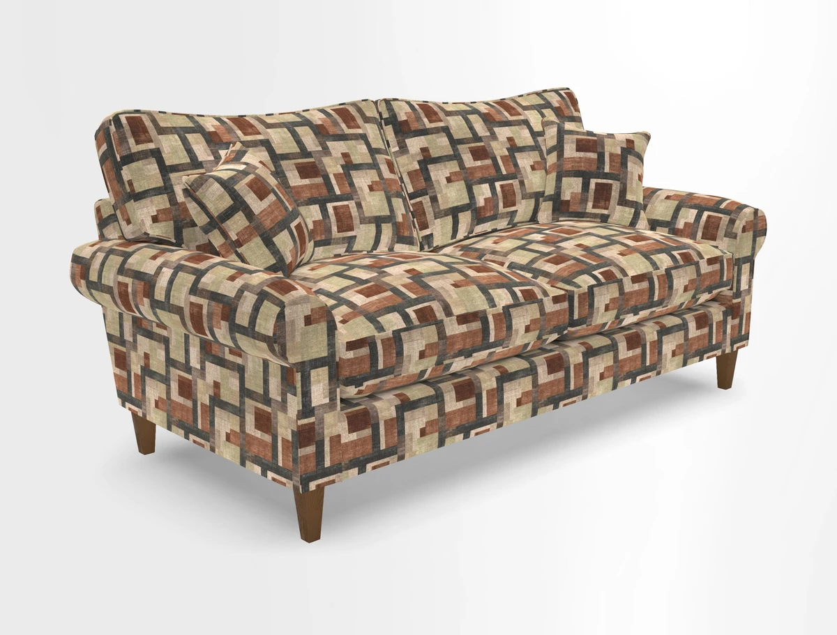 Waverley 3 Seater Sofa in Cloth 18 Bengal Stripe Indigo