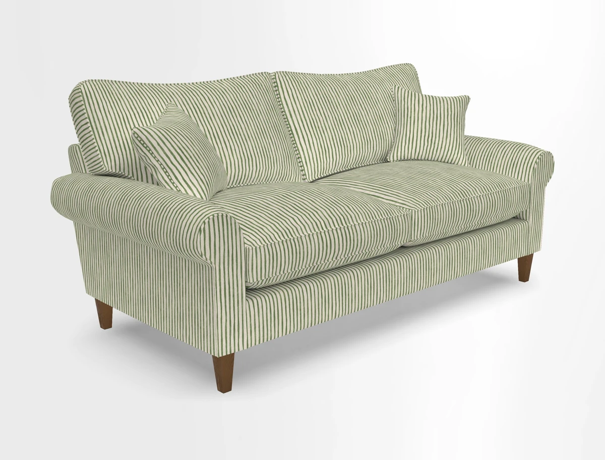 Waverley 3 Seater Sofa in Cloth 18 Bengal Stripe Indigo