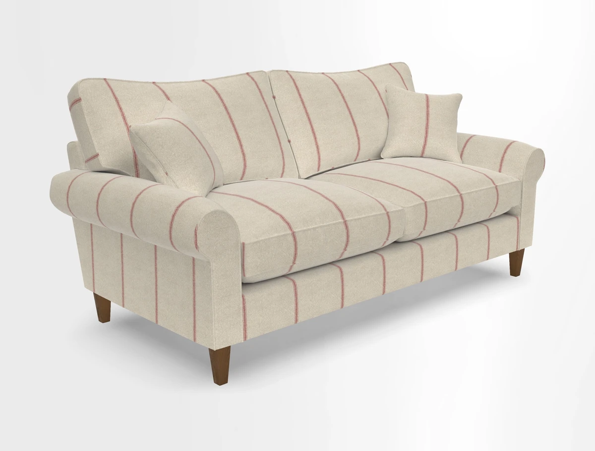 Waverley 3 Seater Sofa in Cloth 18 Bengal Stripe Indigo