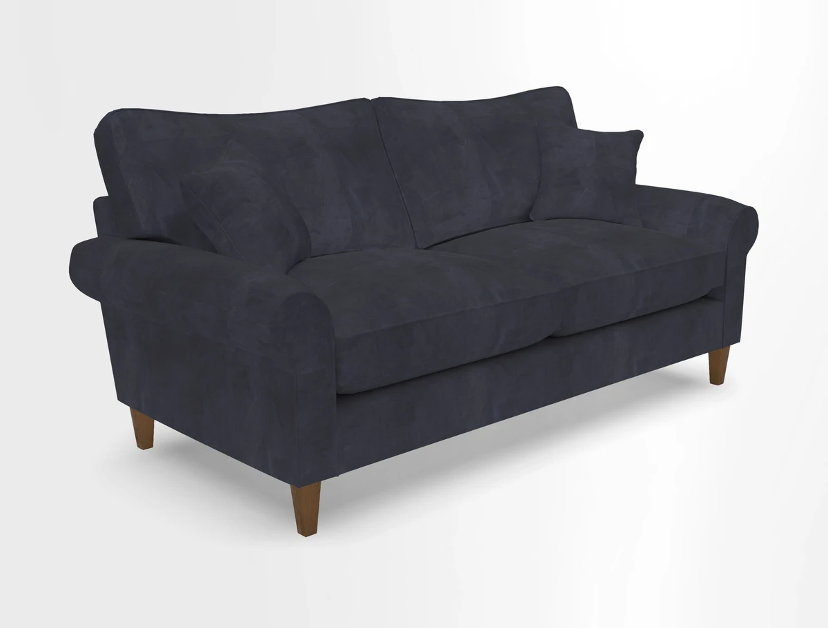 Waverley 3 Seater Sofa in Cloth 18 Bengal Stripe Indigo