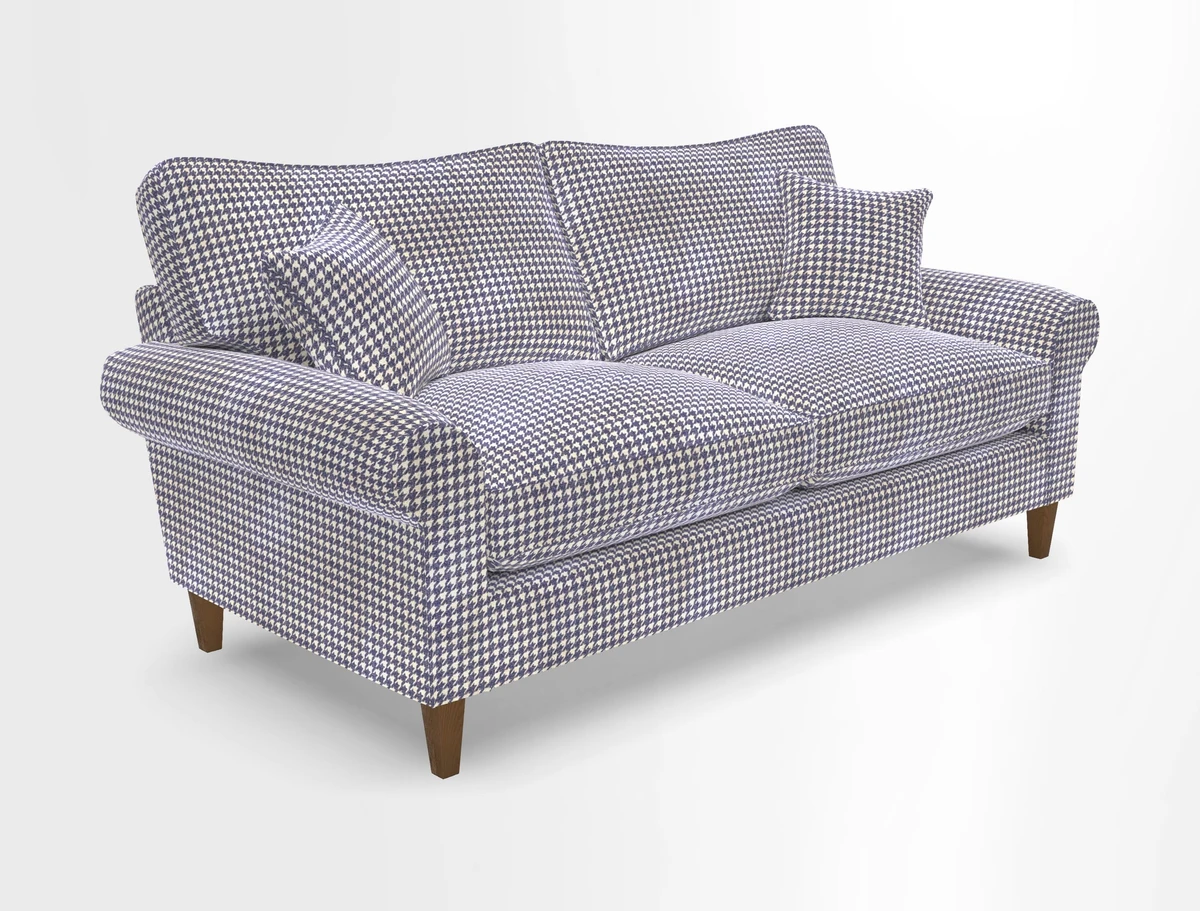 Waverley 3 Seater Sofa in Cloth 18 Bengal Stripe Indigo