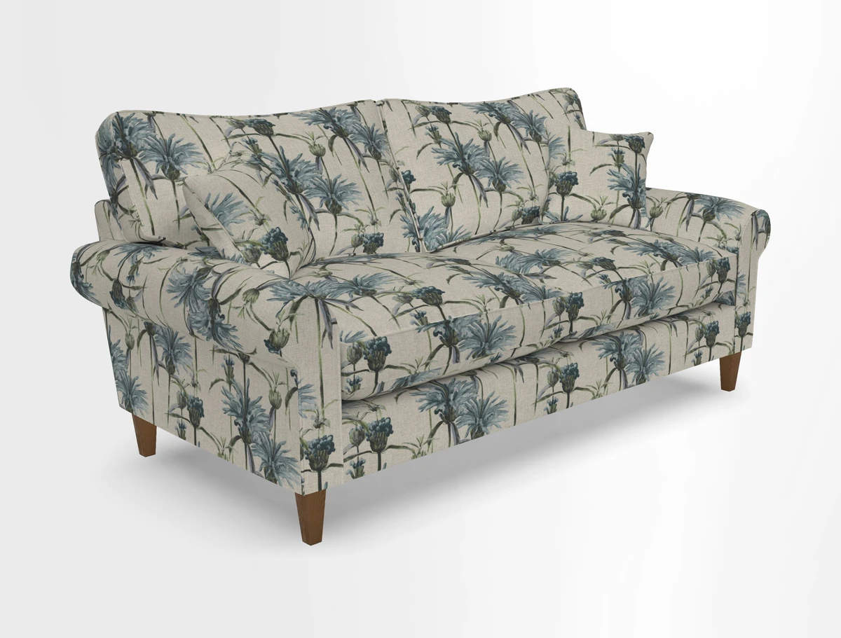 Waverley 3 Seater Sofa in Cloth 18 Bengal Stripe Indigo