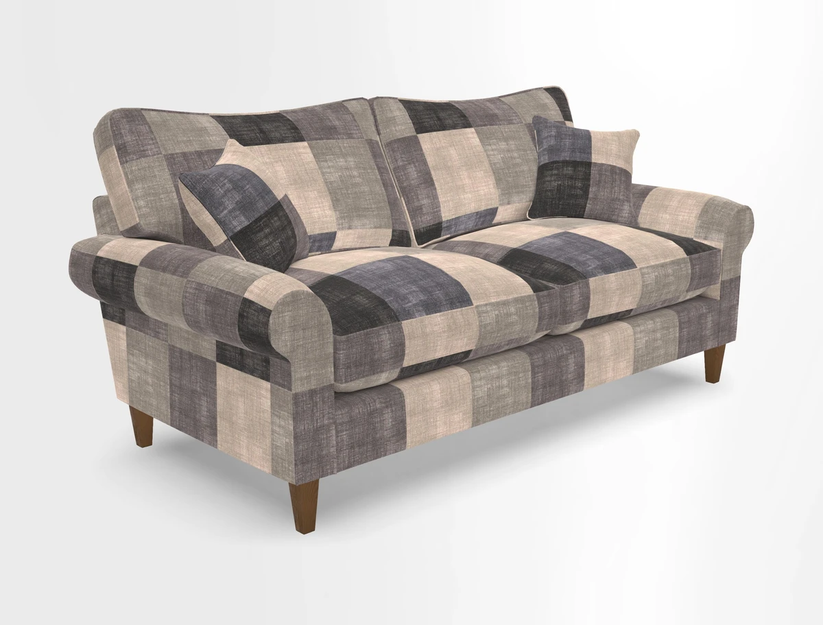 Waverley 3 Seater Sofa in Cloth 18 Bengal Stripe Indigo