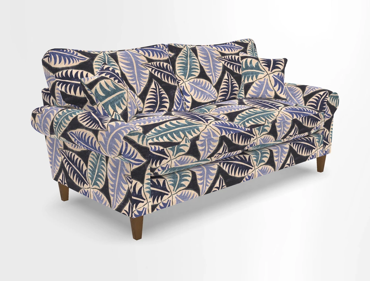 Waverley 3 Seater Sofa in Cloth 18 Bengal Stripe Indigo