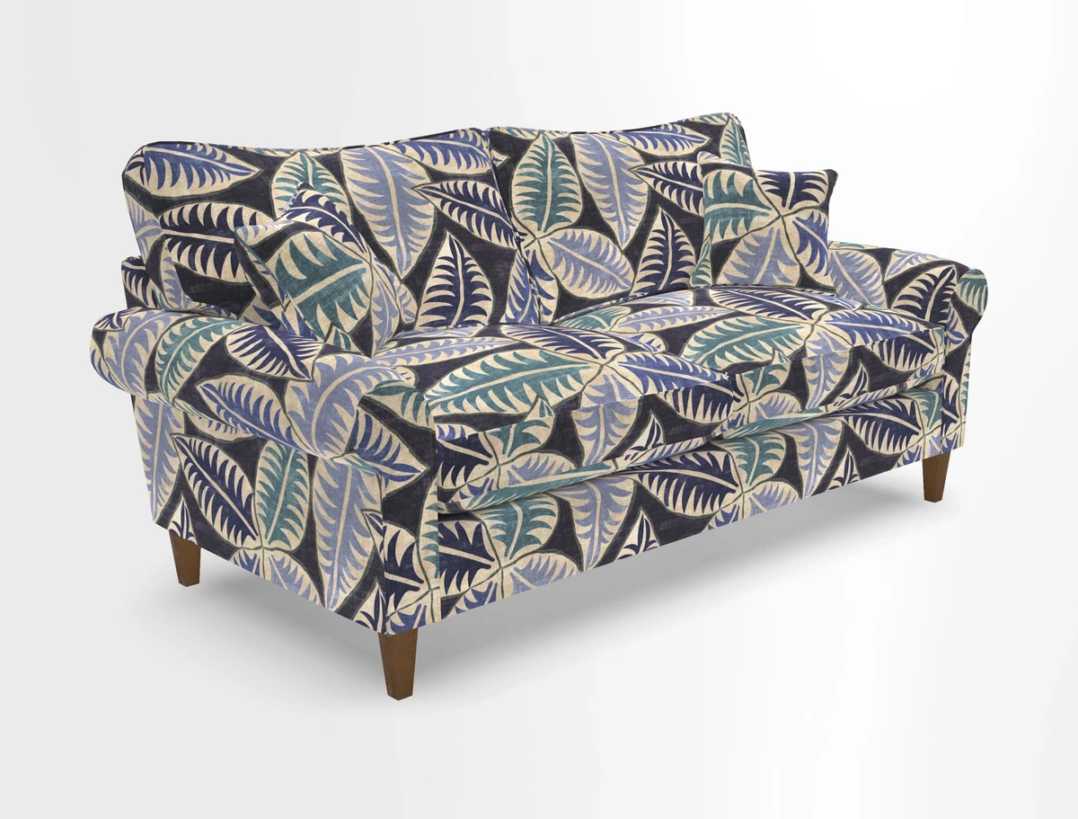 Waverley 3 Seater Sofa in Cloth 18 Bengal Stripe Indigo
