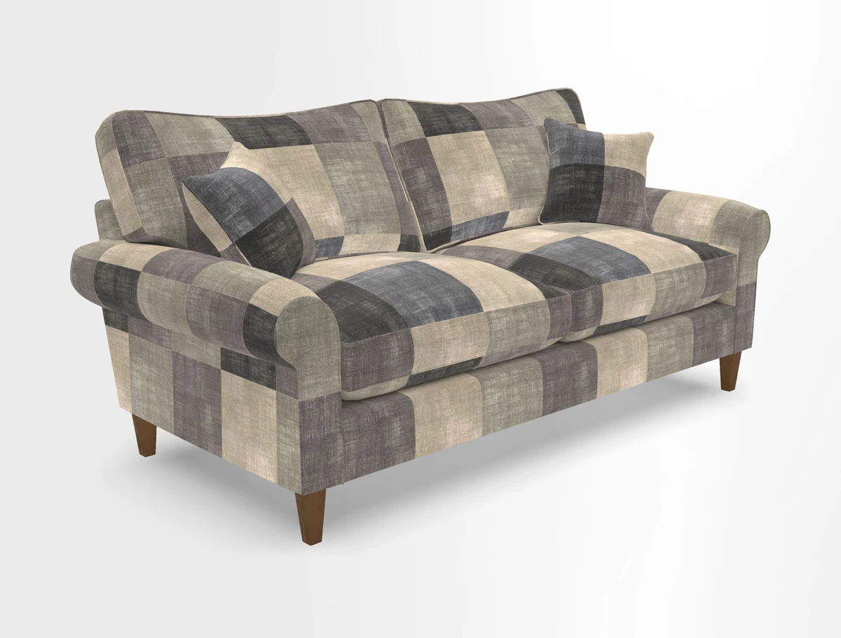 Waverley 3 Seater Sofa in Cloth 18 Bengal Stripe Indigo