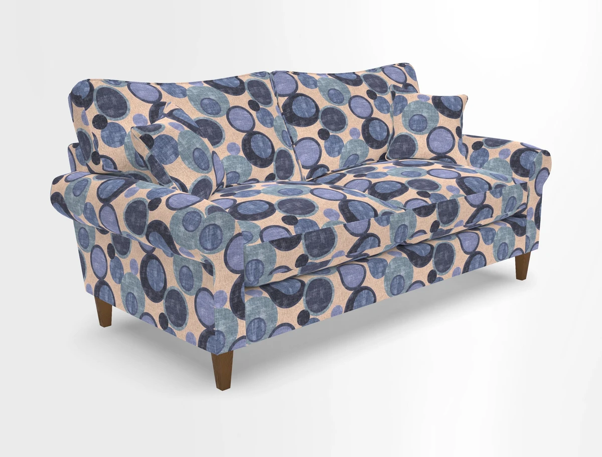 Waverley 3 Seater Sofa in Cloth 18 Bengal Stripe Indigo