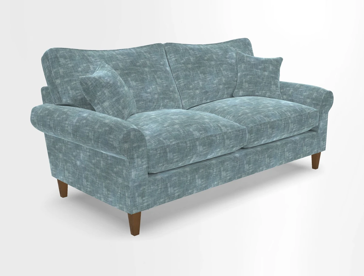 Waverley 3 Seater Sofa in Cloth 18 Bengal Stripe Indigo