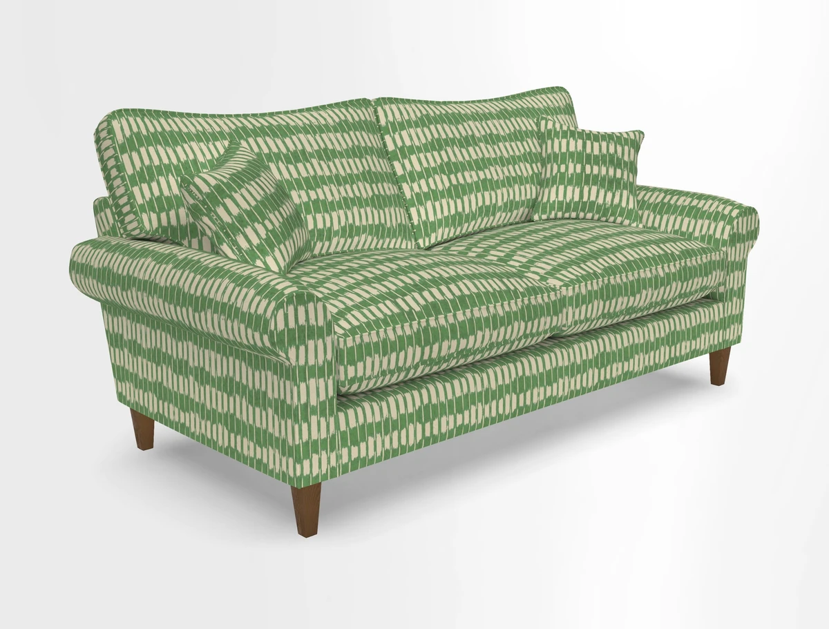 Waverley 3 Seater Sofa in Cloth 18 Bengal Stripe Indigo