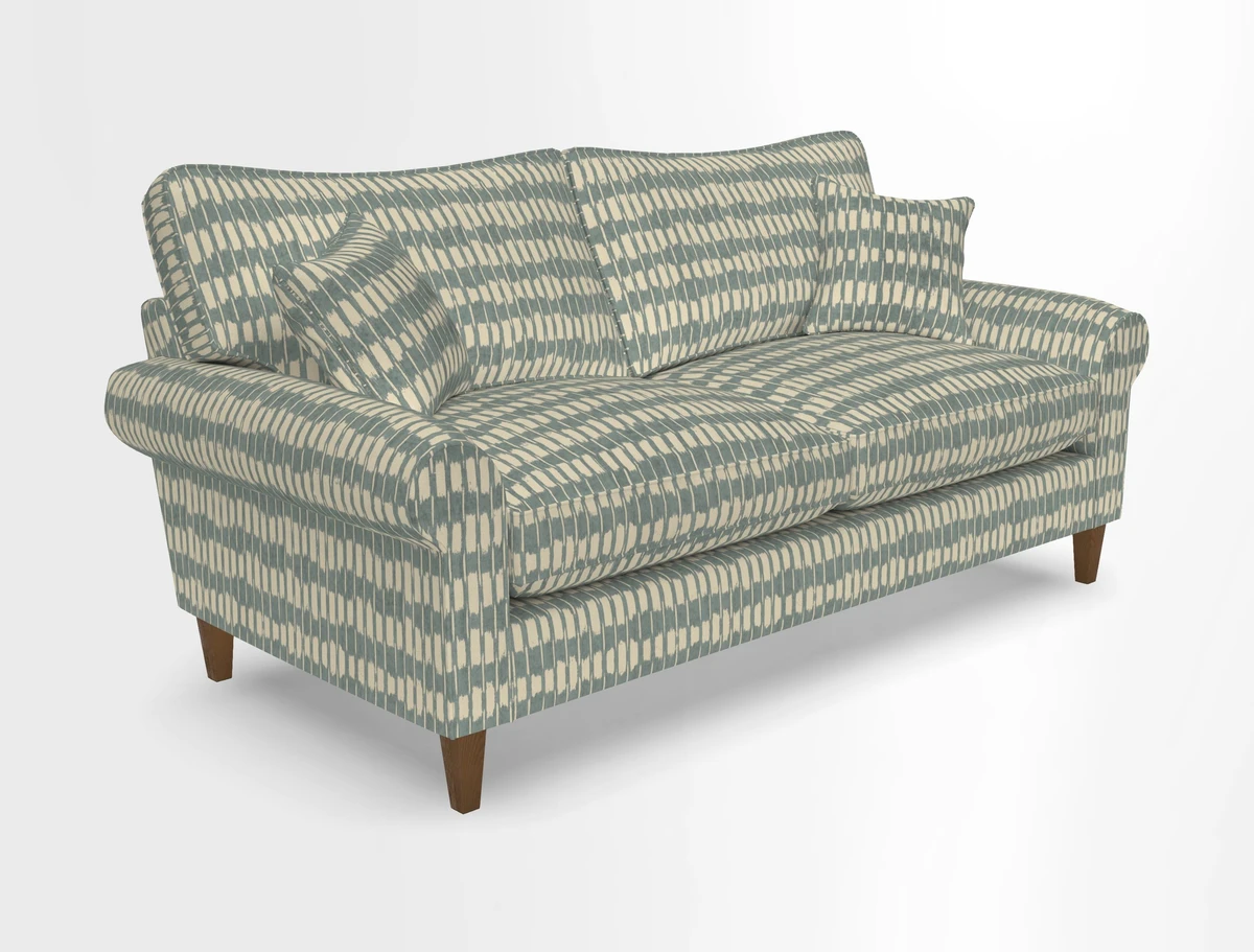 Waverley 3 Seater Sofa in Cloth 18 Bengal Stripe Indigo
