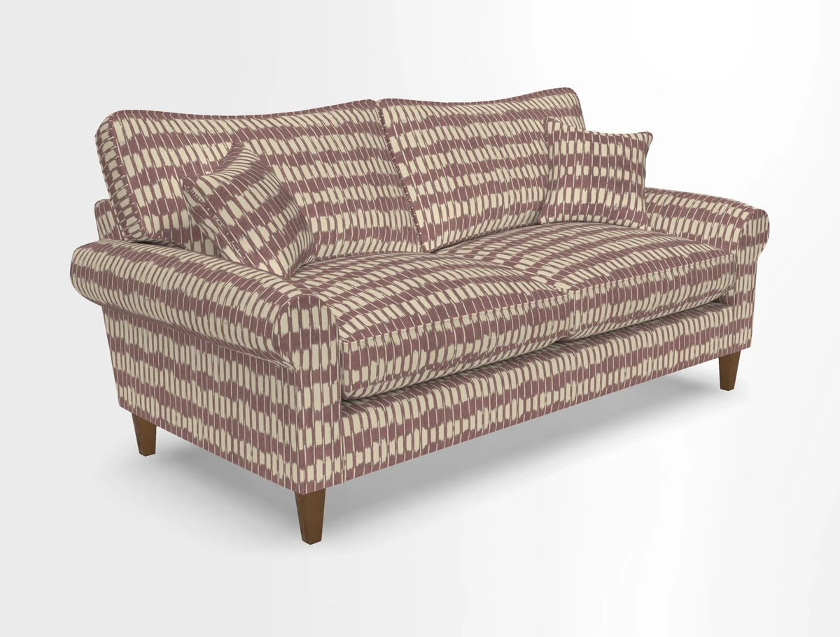 Waverley 3 Seater Sofa in Cloth 18 Bengal Stripe Indigo