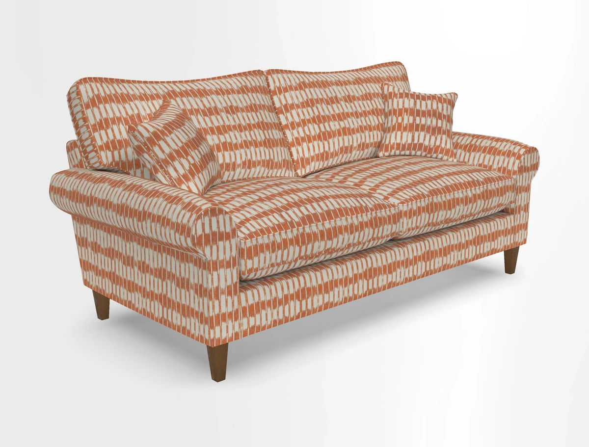 Waverley 3 Seater Sofa in Cloth 18 Bengal Stripe Indigo