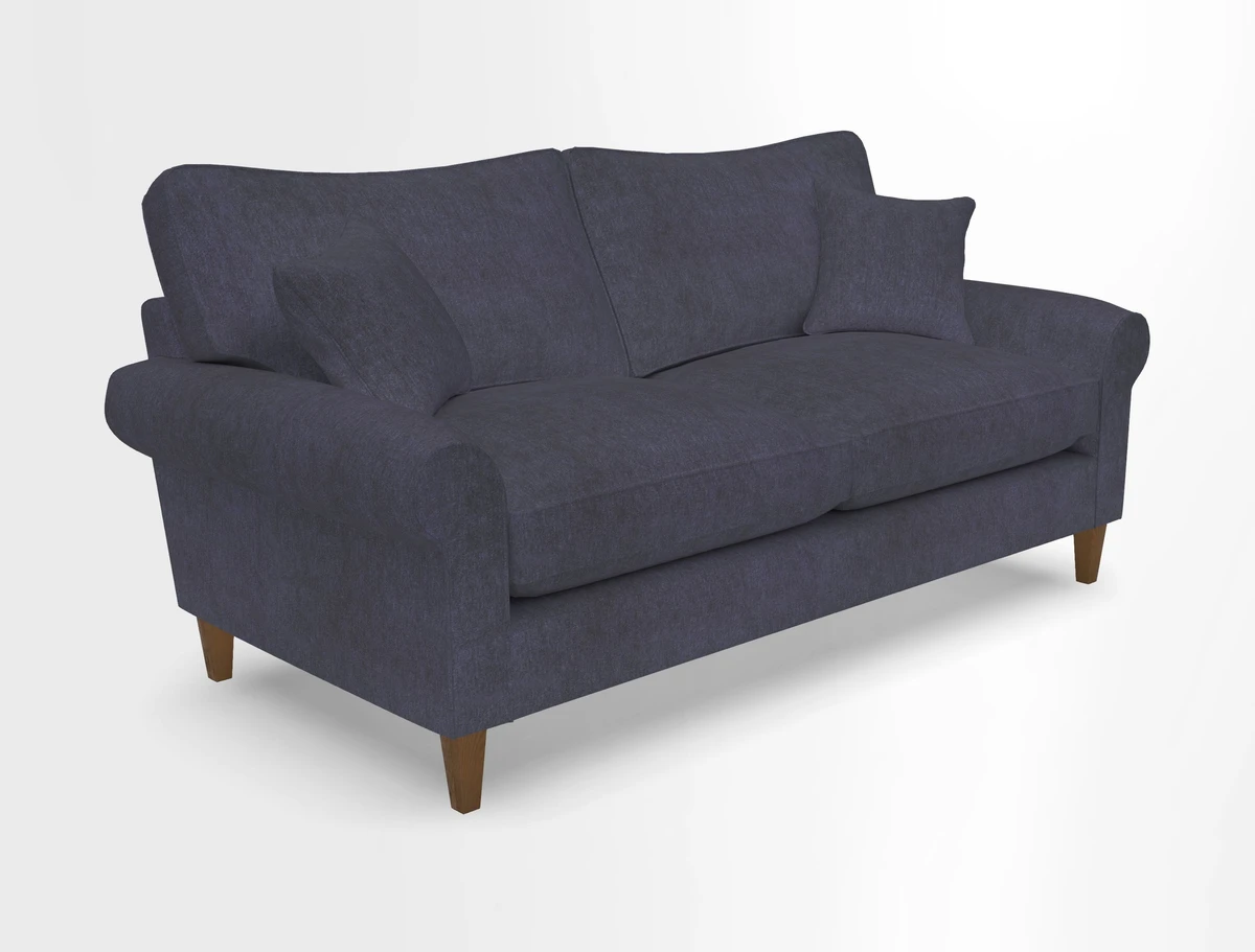 Waverley 3 Seater Sofa in Cloth 18 Bengal Stripe Indigo