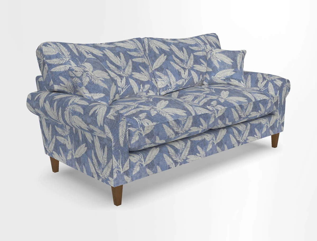 Waverley 3 Seater Sofa in Cloth 18 Bengal Stripe Indigo