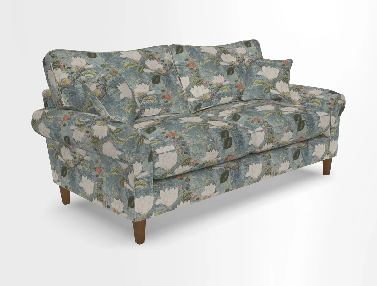 Waverley 3 Seater Sofa in Cloth 18 Bengal Stripe Indigo