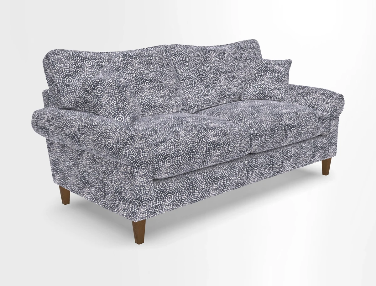 Waverley 3 Seater Sofa in Cloth 18 Bengal Stripe Indigo