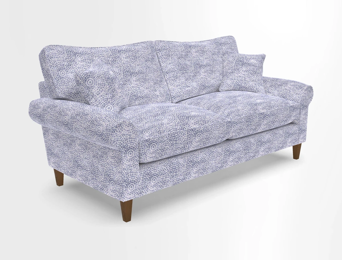 Waverley 3 Seater Sofa in Cloth 18 Bengal Stripe Indigo