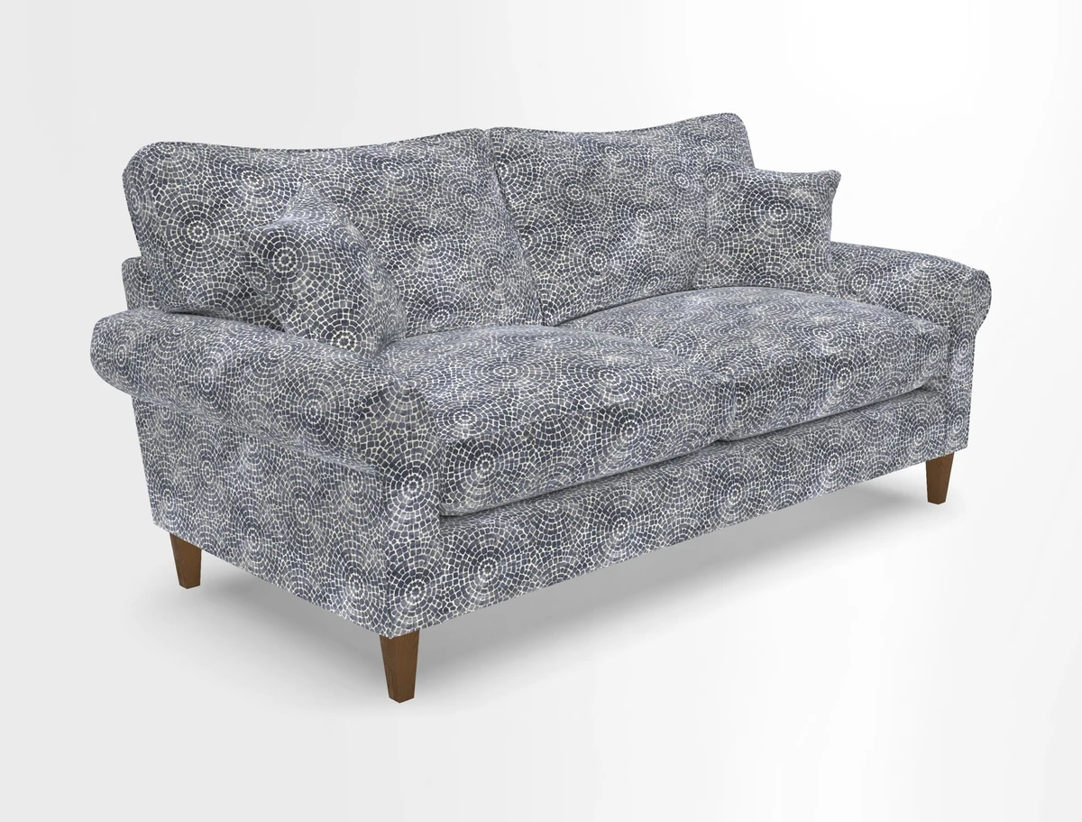 Waverley 3 Seater Sofa in Cloth 18 Bengal Stripe Indigo
