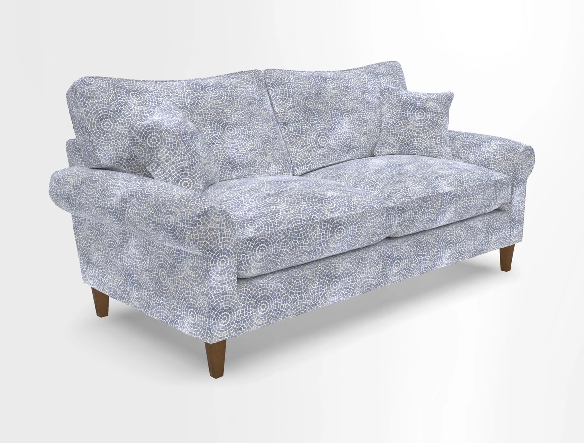 Waverley 3 Seater Sofa in Cloth 18 Bengal Stripe Indigo