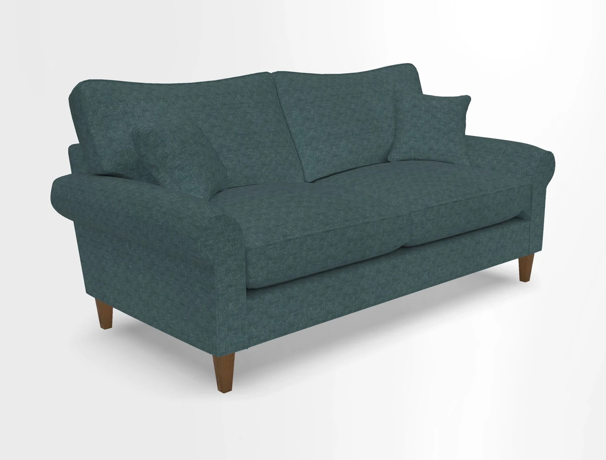 Waverley 3 Seater Sofa in Cloth 18 Bengal Stripe Indigo