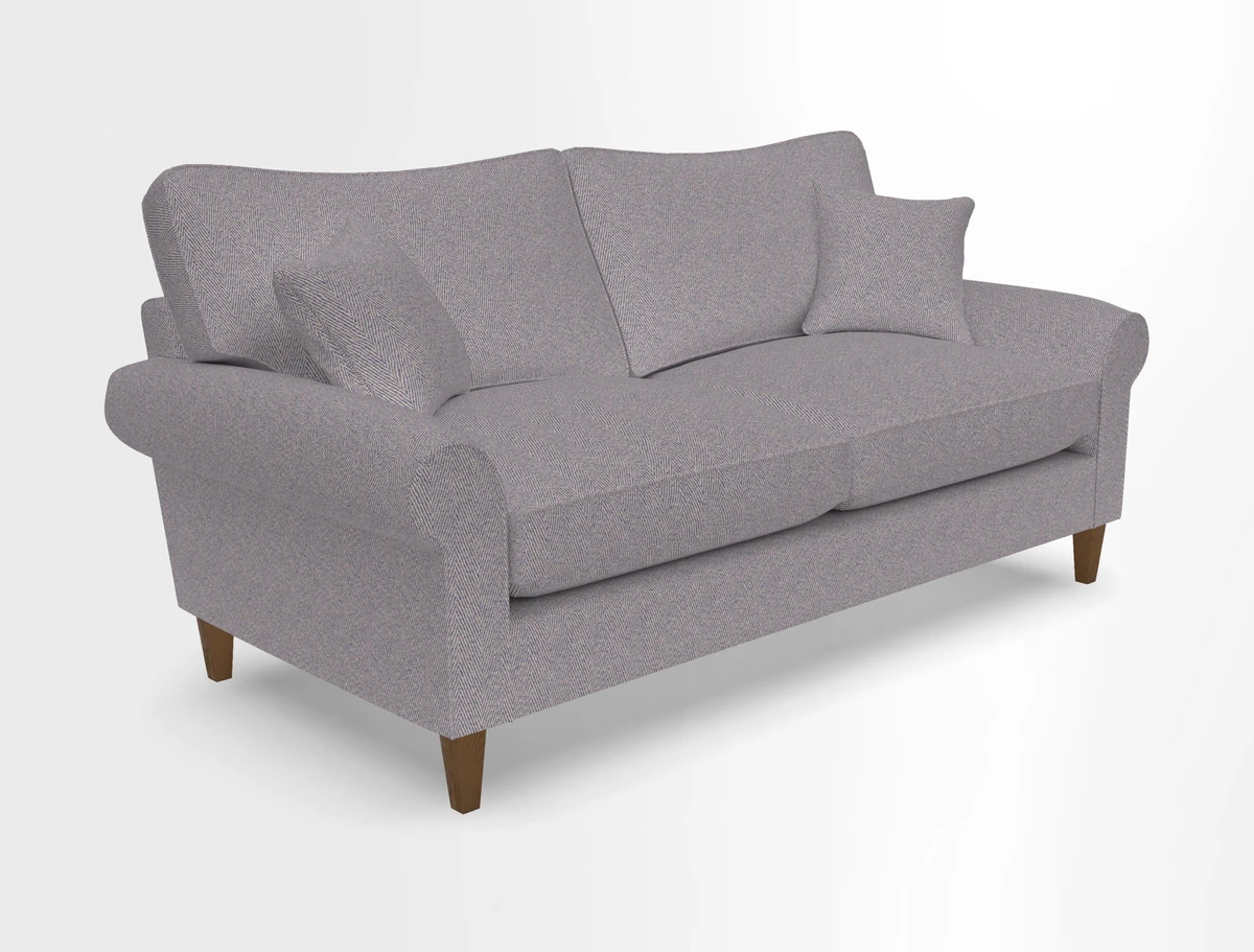 Waverley 3 Seater Sofa in Cloth 18 Bengal Stripe Indigo