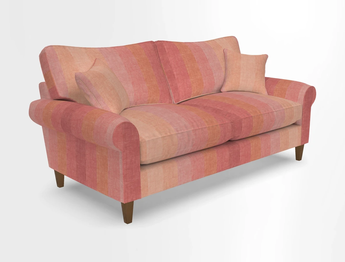 Waverley 3 Seater Sofa in Cloth 18 Bengal Stripe Indigo