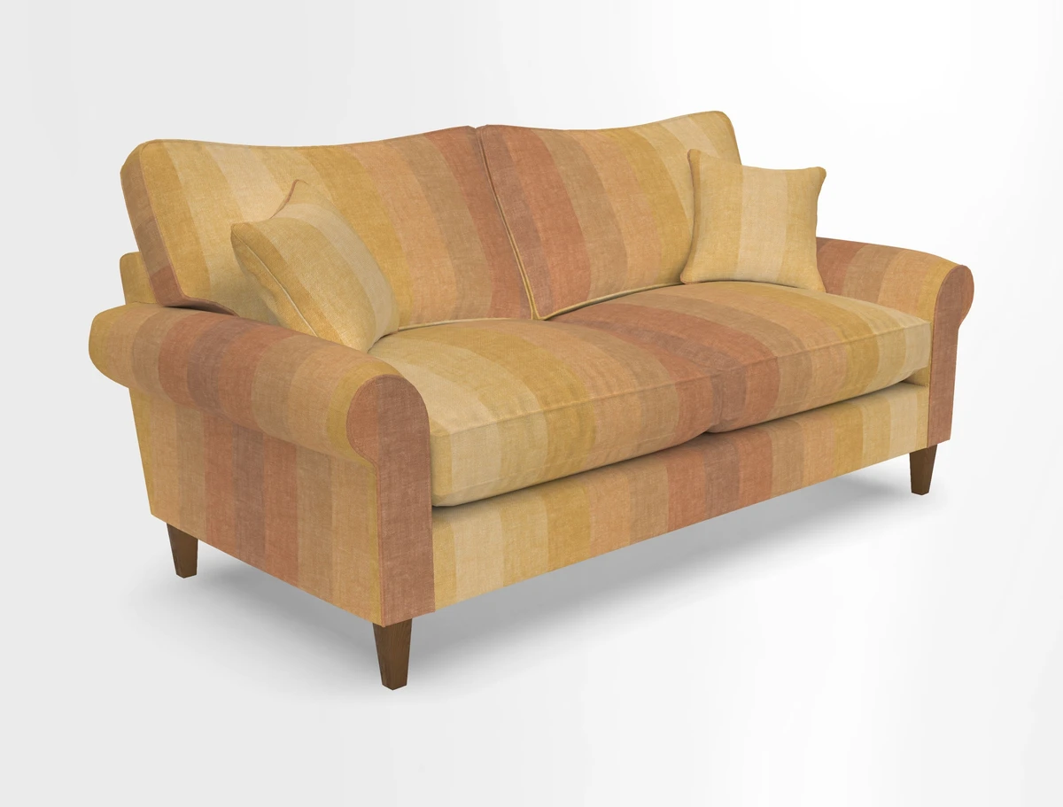 Waverley 3 Seater Sofa in Cloth 18 Bengal Stripe Indigo