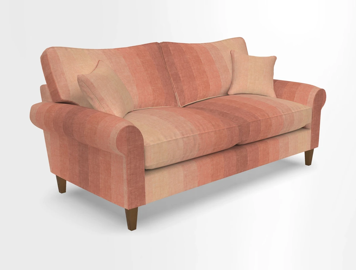 Waverley 3 Seater Sofa in Cloth 18 Bengal Stripe Indigo