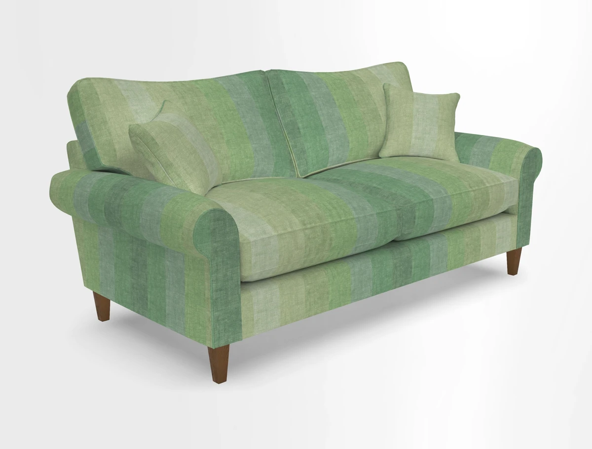 Waverley 3 Seater Sofa in Cloth 18 Bengal Stripe Indigo