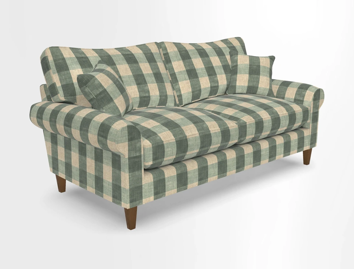 Waverley 3 Seater Sofa in Cloth 18 Bengal Stripe Indigo