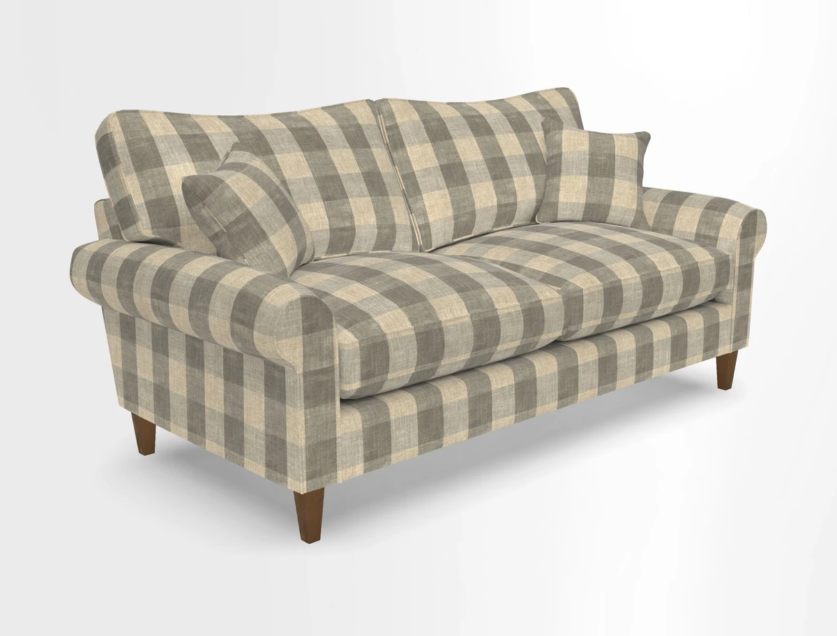 Waverley 3 Seater Sofa in Cloth 18 Bengal Stripe Indigo