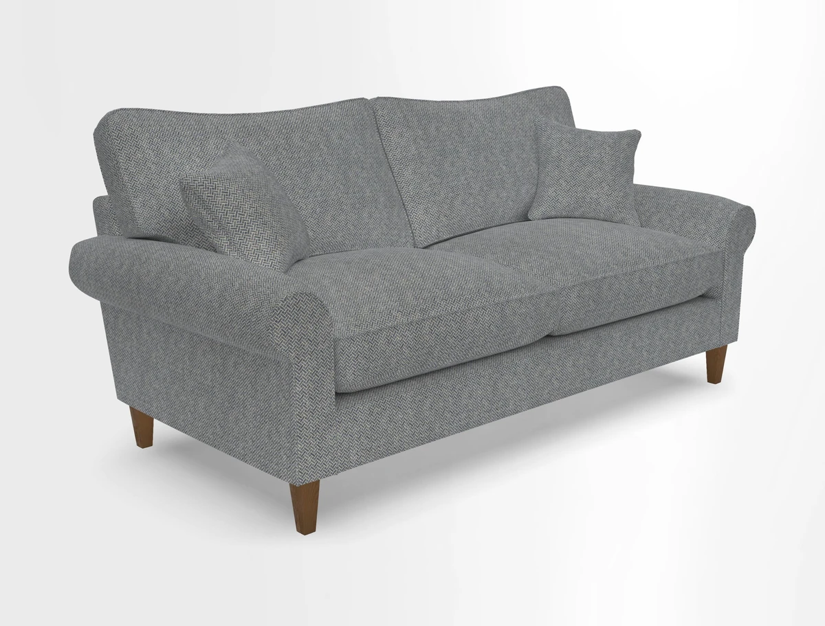 Waverley 3 Seater Sofa in Cloth 18 Bengal Stripe Indigo