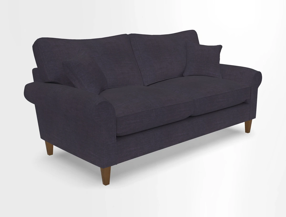 Waverley 3 Seater Sofa in Cloth 18 Bengal Stripe Indigo