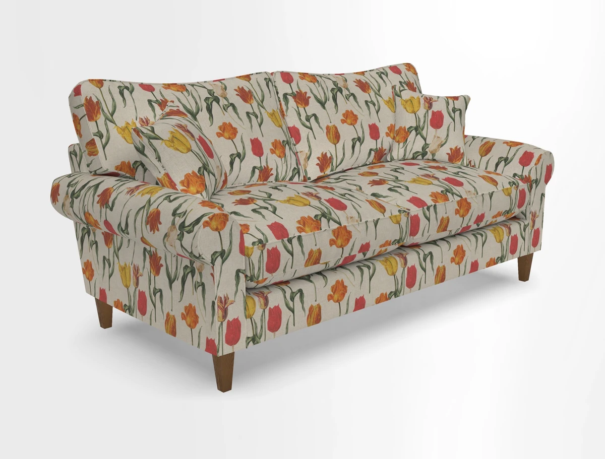 Waverley 3 Seater Sofa in Cloth 18 Bengal Stripe Indigo