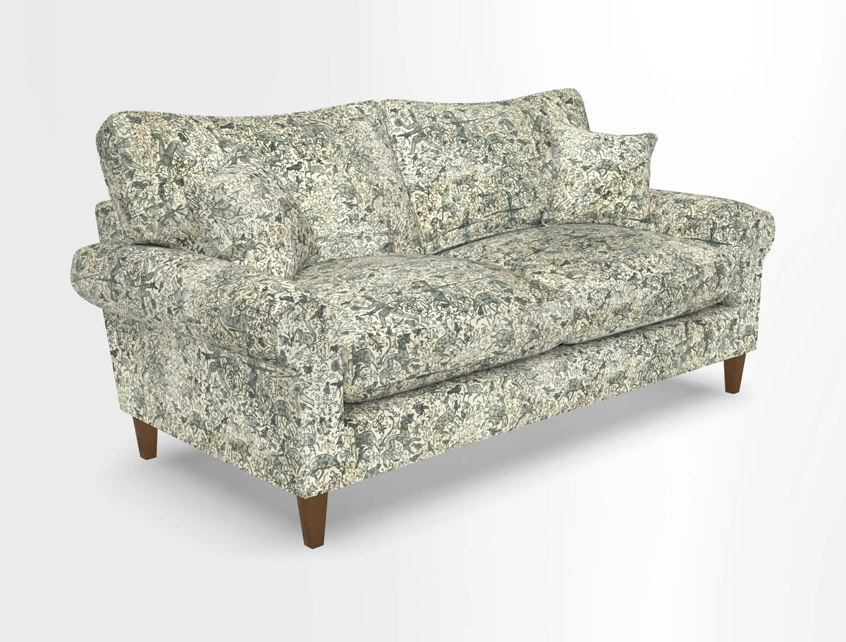 Waverley 3 Seater Sofa in Cloth 18 Bengal Stripe Indigo
