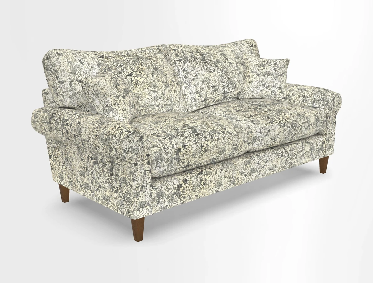 Waverley 3 Seater Sofa in Cloth 18 Bengal Stripe Indigo